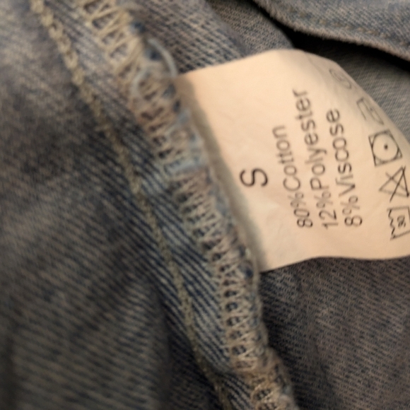 Denim Short Sleeve Button-Up Dress Pre-owned Size Small - Picture 15 of 15